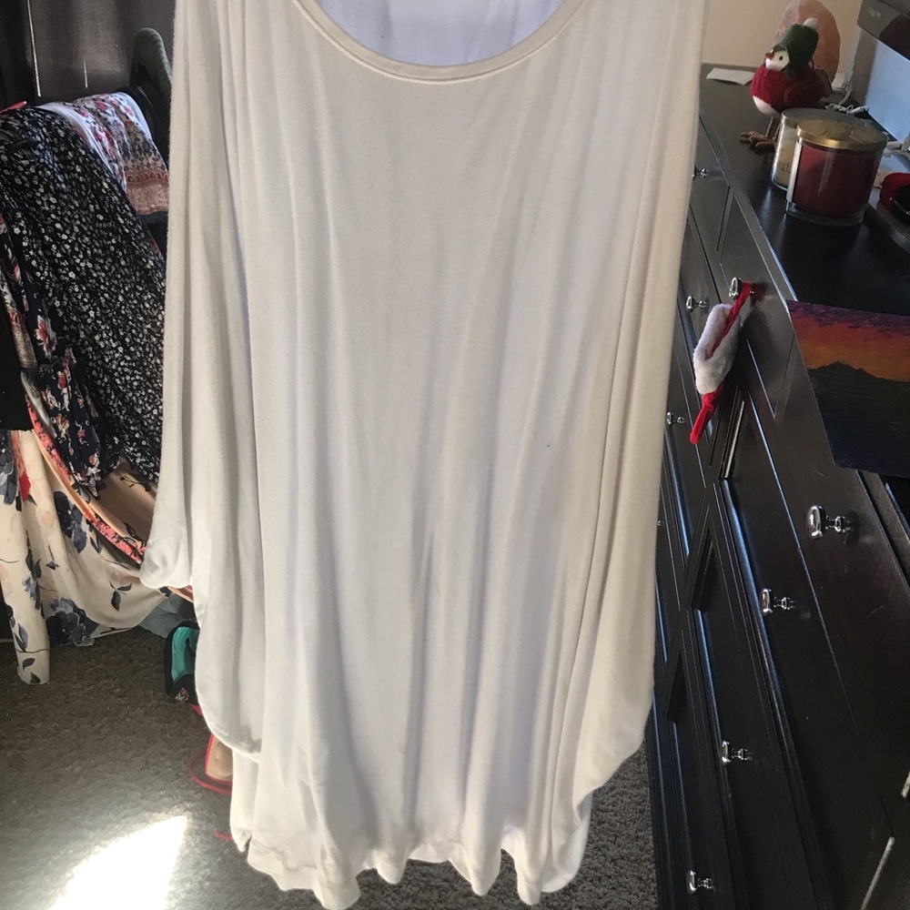 White shirt with open shoulders